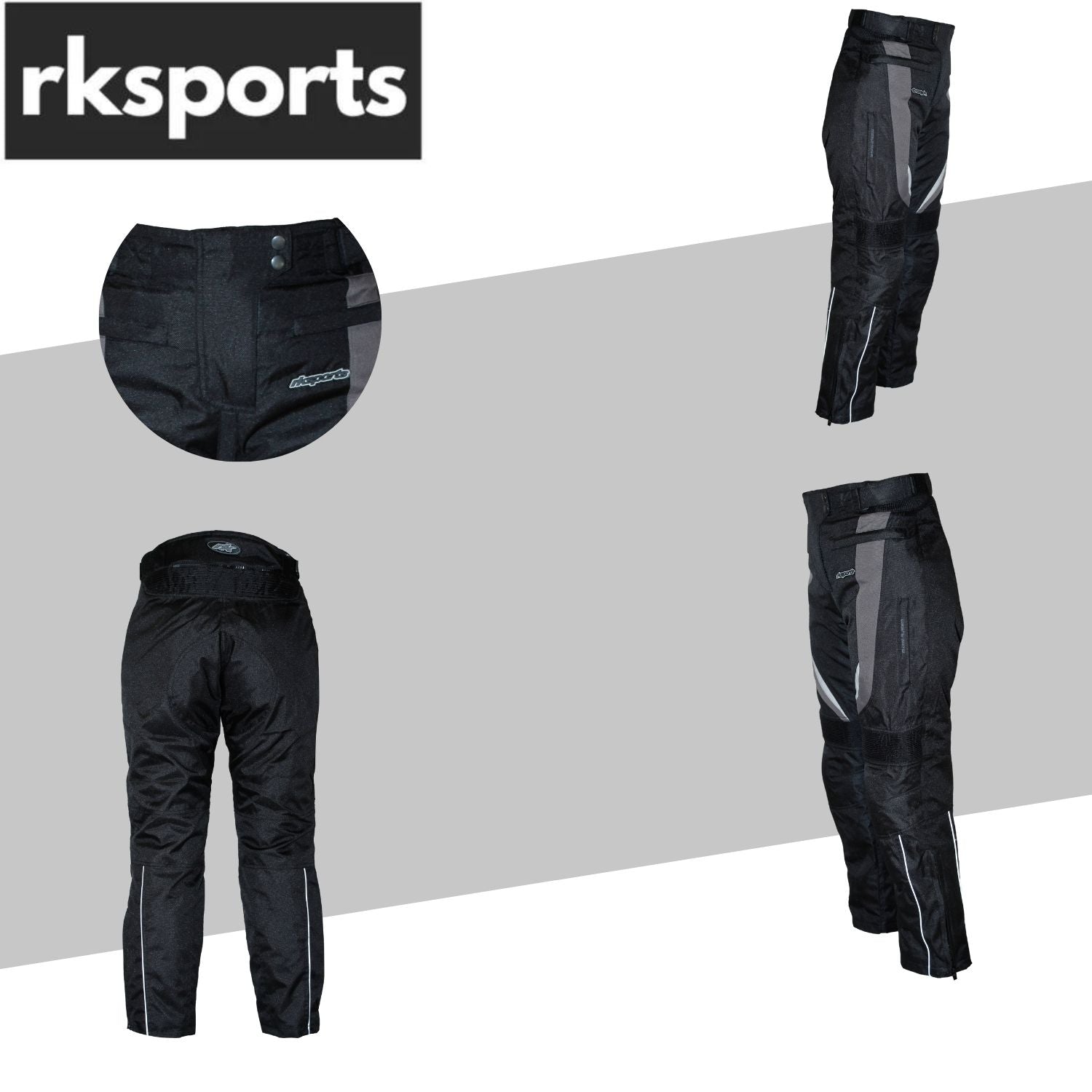 Rksports Ladies 737 Motorcycle Motorbike Waterproof Textile Trouser CE