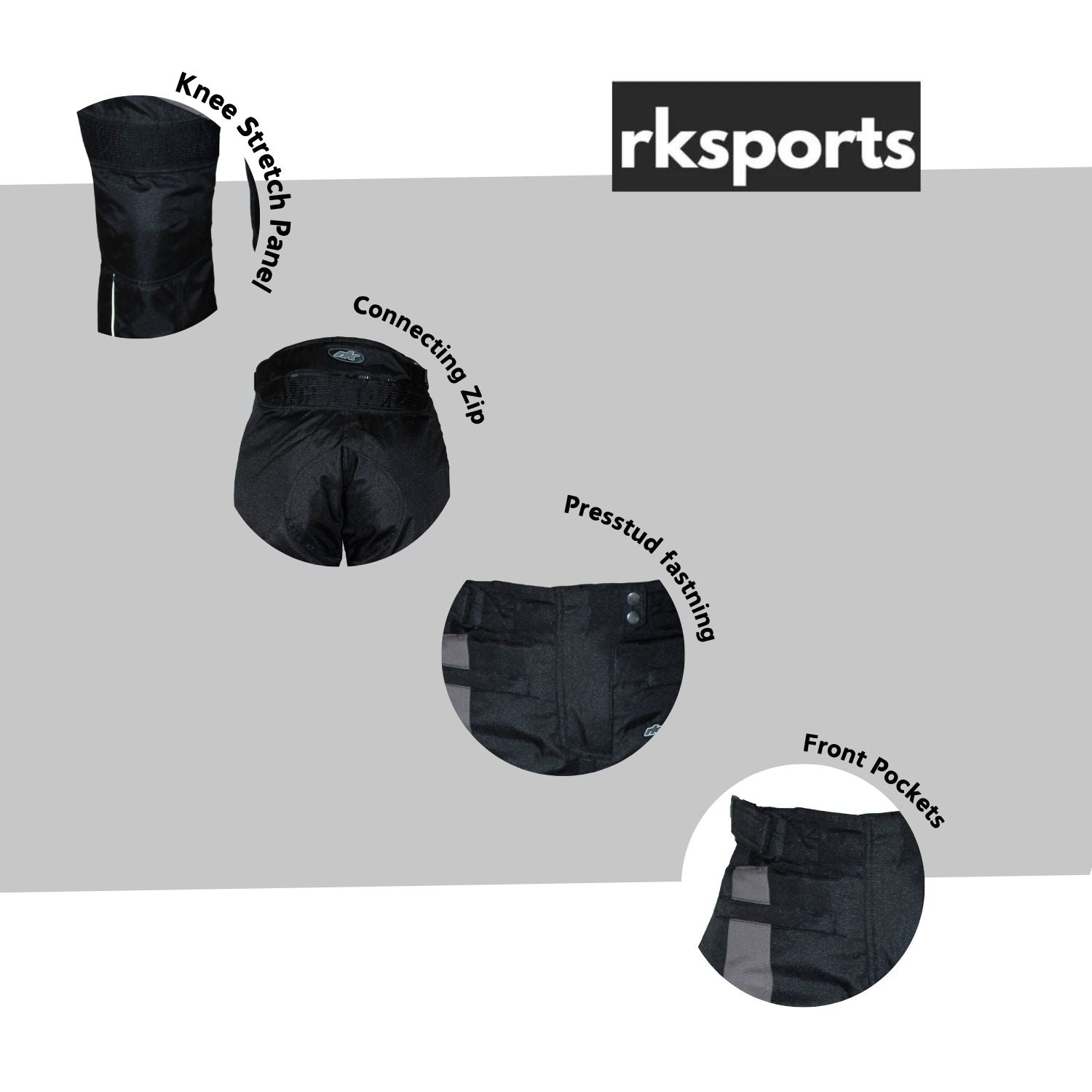 Rksports Ladies 737 Motorcycle Motorbike Waterproof Textile Trouser CE