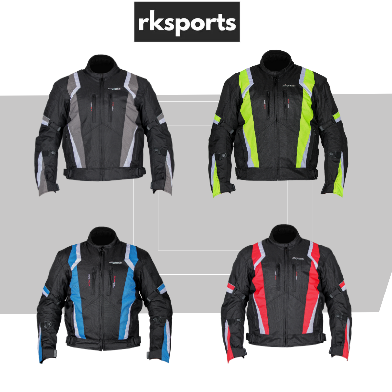 RKSports 1509 MENS Waterproof Textile Motorbike Motorcycle Armoured Jacket