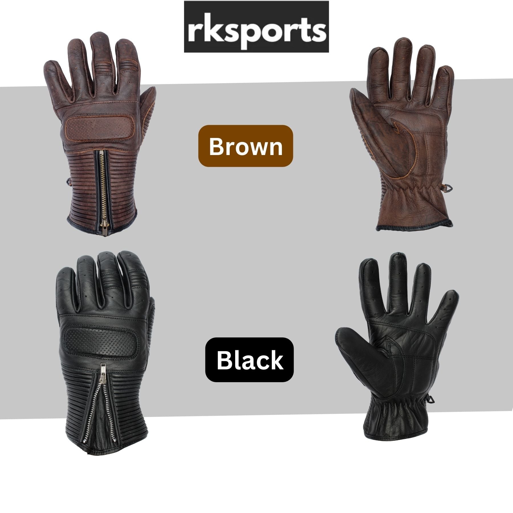 Summer Leather style 1019 Perforated Motorcycle Motorbike Gloves