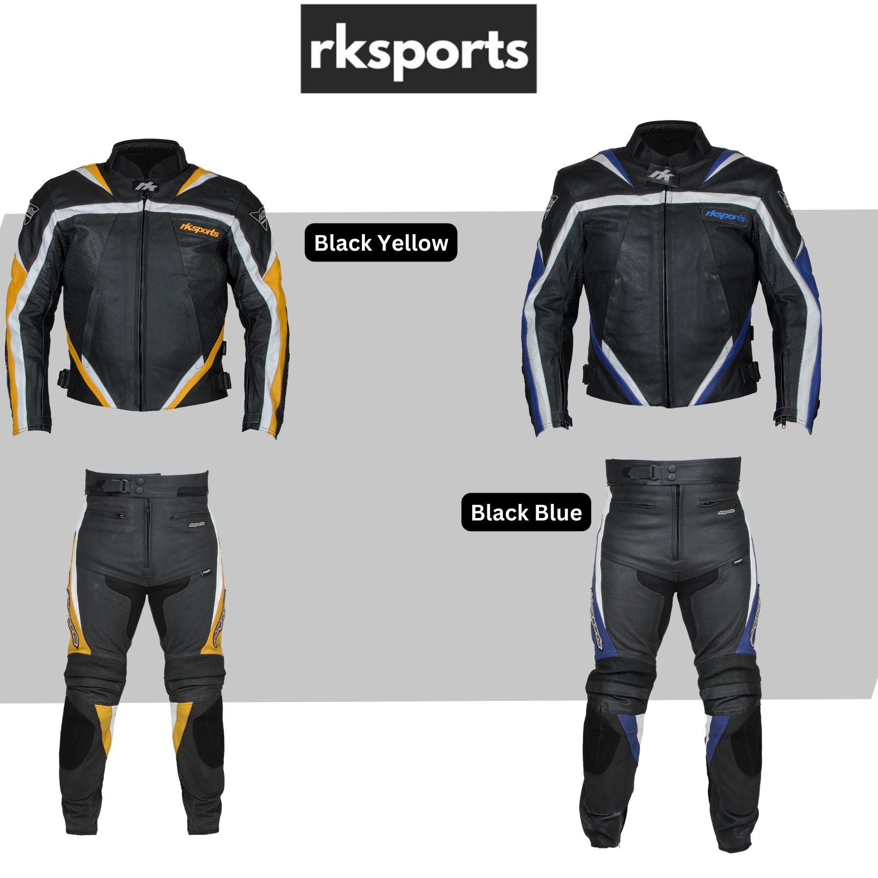 RKsports Chief Motorcycle Leather Trouser and Road Eagle Jacket Combination