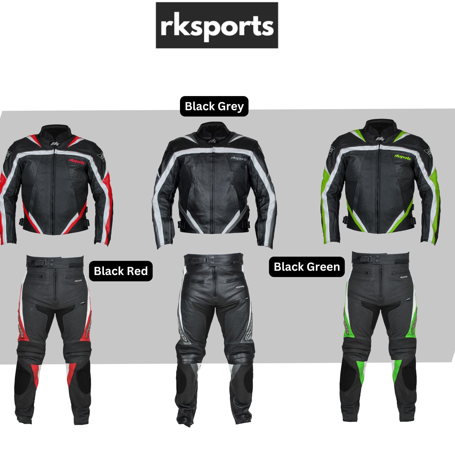 RKsports Chief Motorcycle Leather Trouser and Road Eagle Jacket Combination