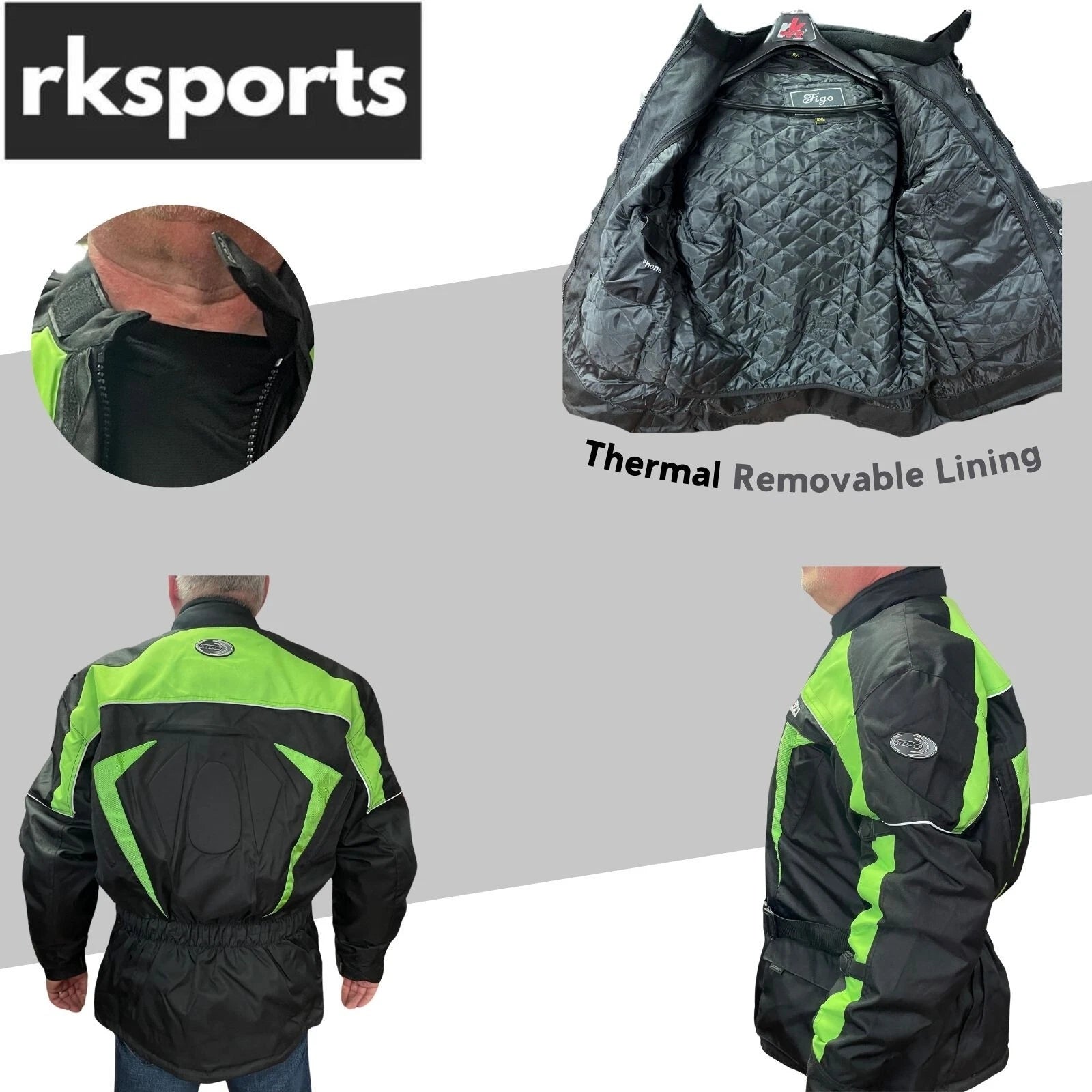 Figo 4141 Motorcycle Motorbike protective textile Jacket