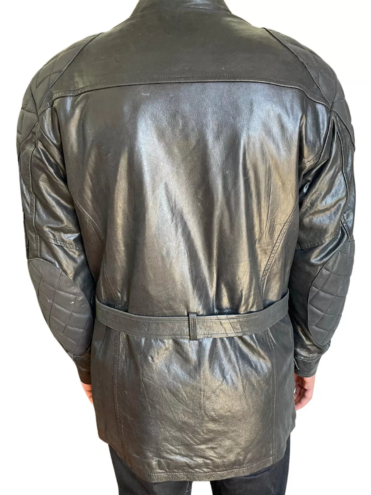 RK Sports Men Long Leather Motorcycle Motorbike Jacket – Premium Cowhide leather