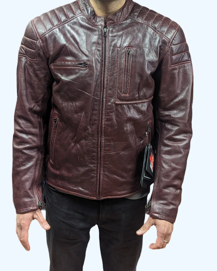 rksports 1600 red leather motorcycle motorbike armour jackets