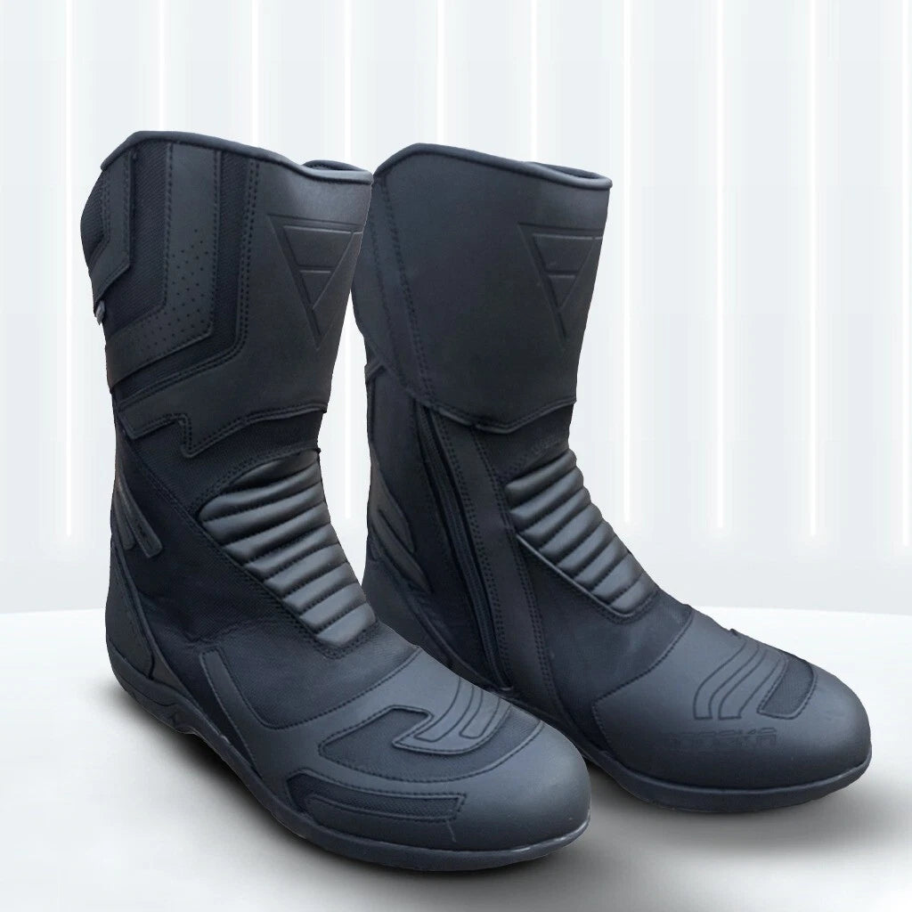 RKSPORTS NEW STYLE MODE MOTOBIKE CE APPROVED BLACK WATER RESISTANT BOOTS