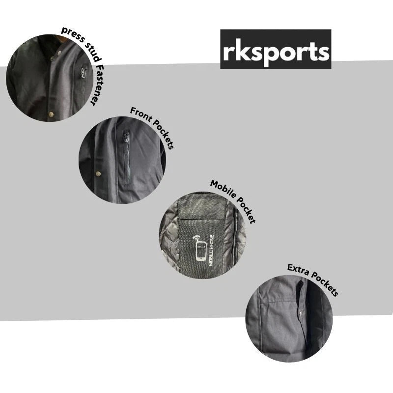 RKSports  PARKA  hooded Motorbike Motorcycle  Double lined Waterproof Jacket
