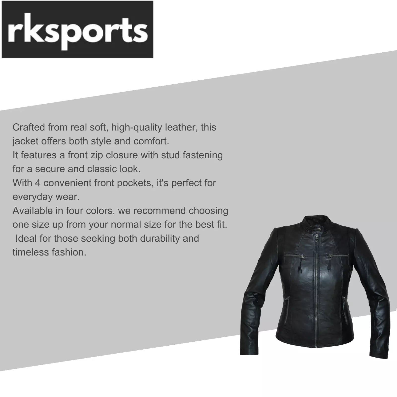 Ladies Fashion Style P645 soft Real high quality leather jacket
