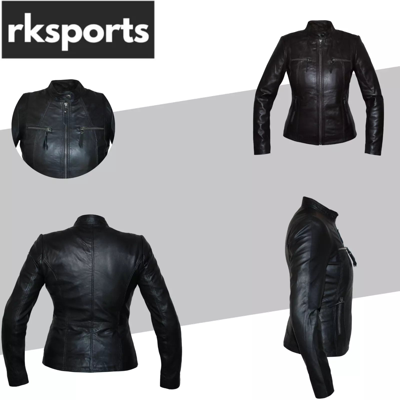 Ladies Fashion Style P645 soft Real high quality leather jacket