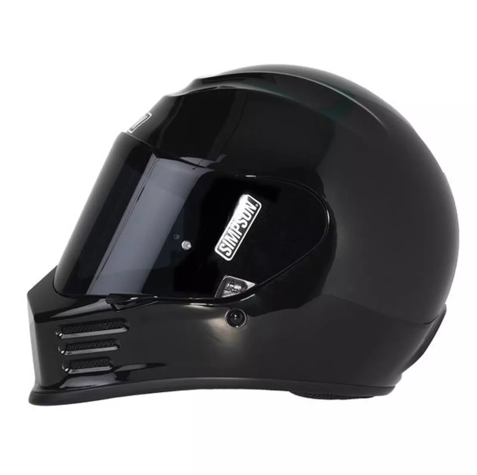 Simpson Speed Matt Black/glossy white Motorbike Full Face Helmet-free blackvisor