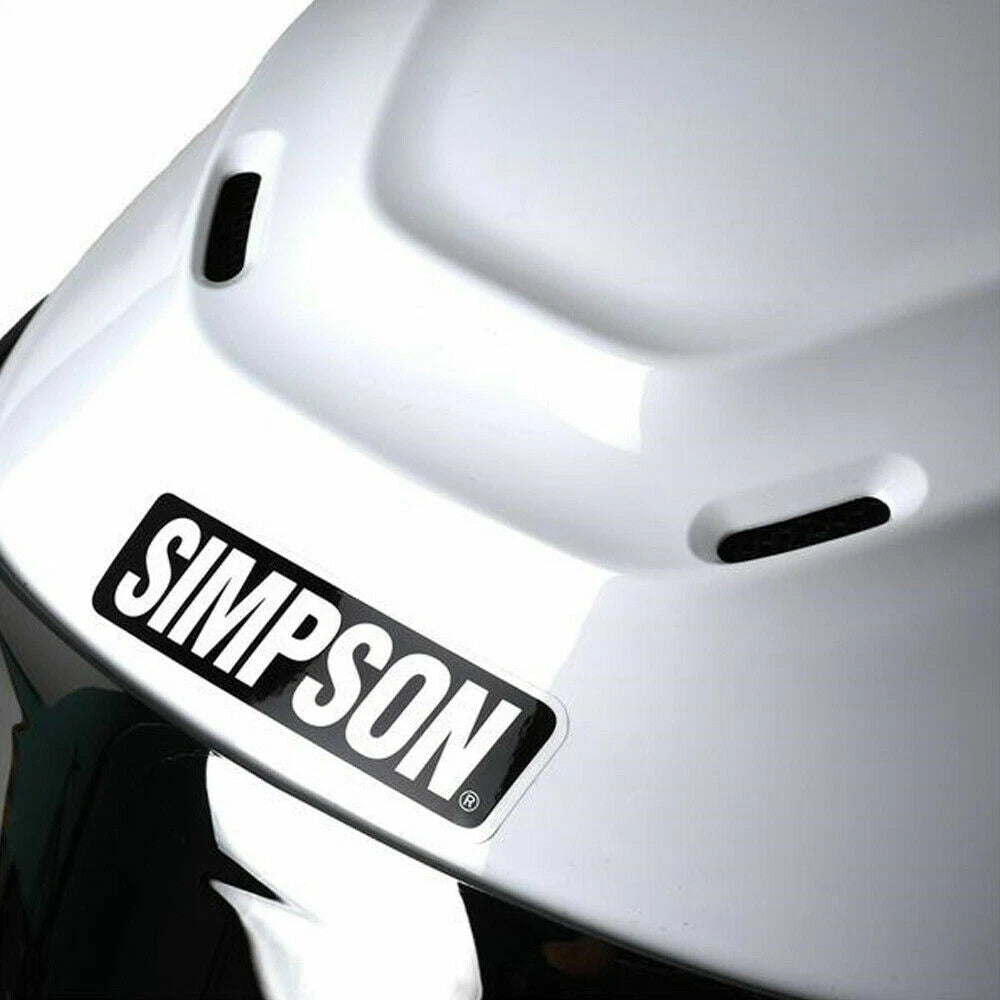 Simpson Speed Matt Black/glossy white Motorbike Full Face Helmet-free blackvisor
