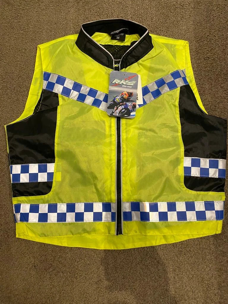 RK SPORTS HIGH VISIBILITY Motorcycle motorbike vest Waistcoat  THINK BIKE