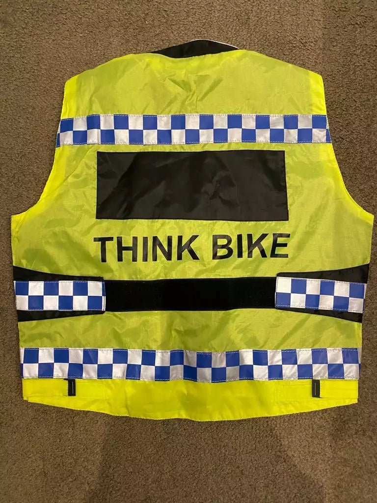 RK SPORTS HIGH VISIBILITY Motorcycle motorbike vest Waistcoat  THINK BIKE
