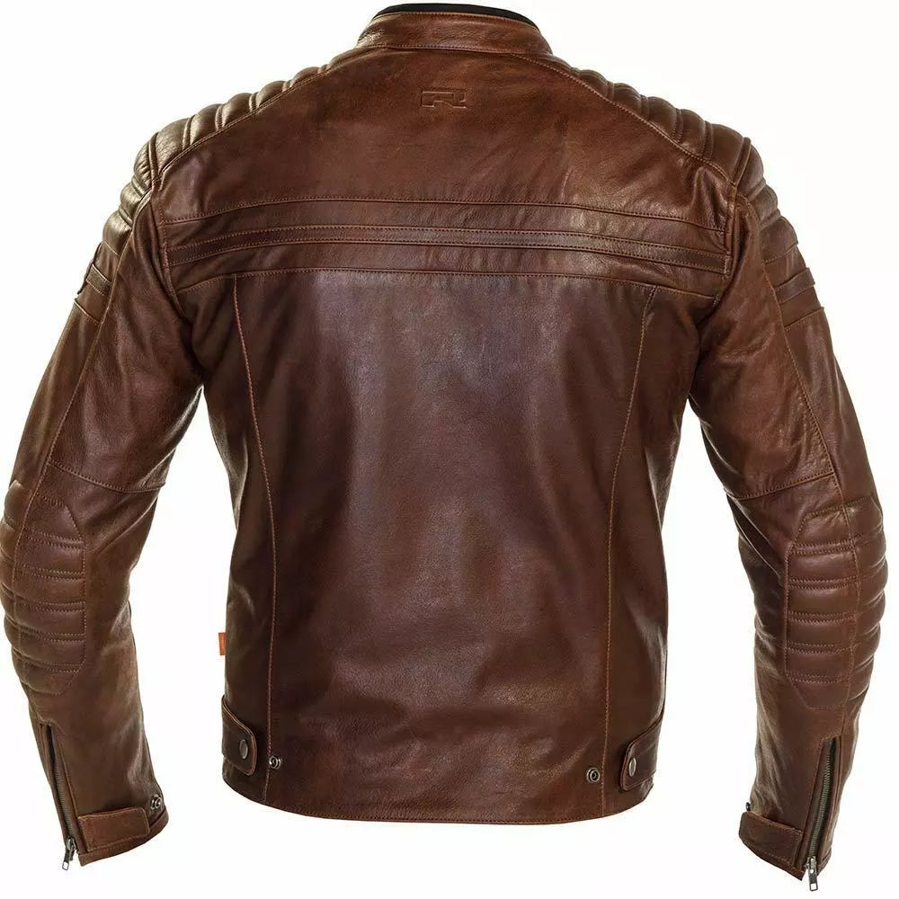 RICHA DAYTONA 2 BROWN CLASSIC CASUAL LEATHER MOTORCYCLE MOTORBIKE BIKE JACKET