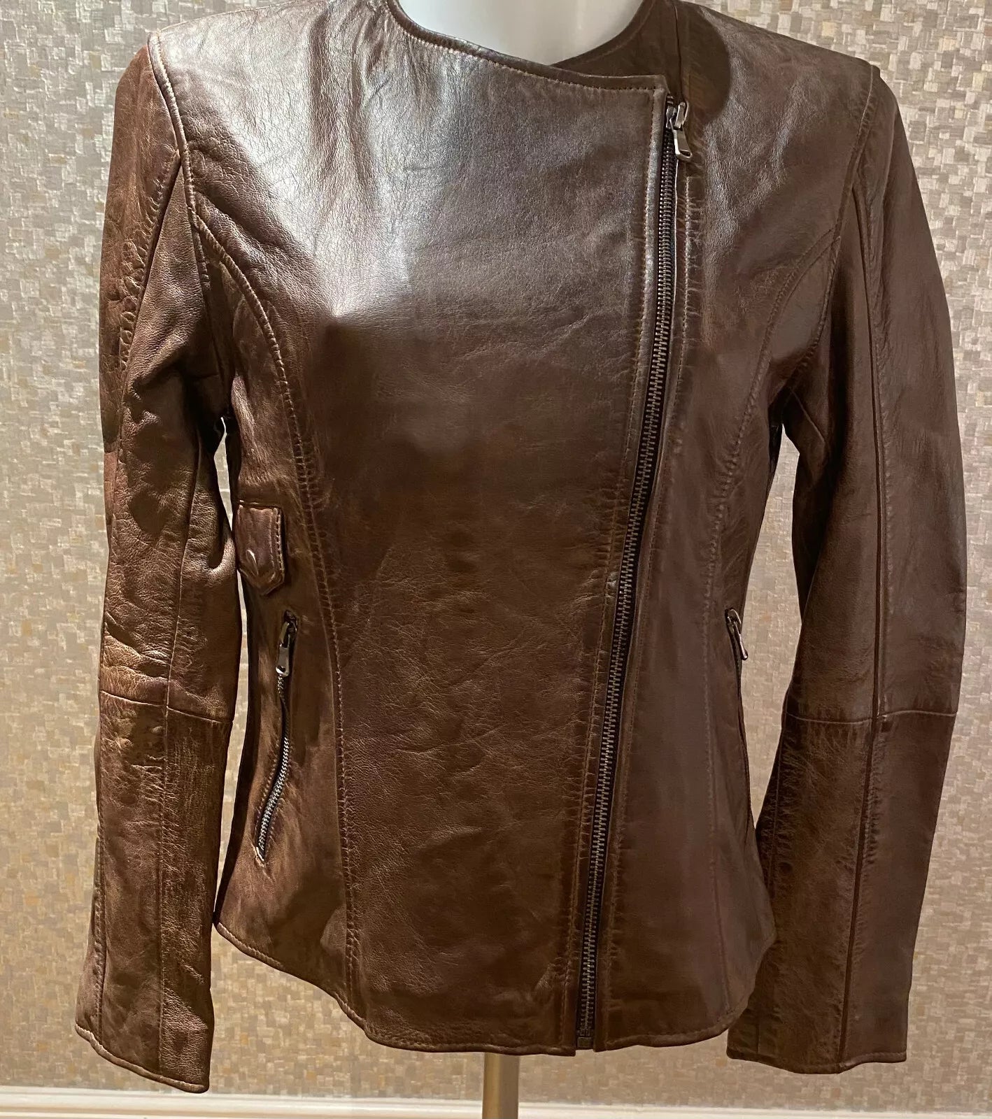 Ladies Fashion Black soft Real leather jacket Style Zar
