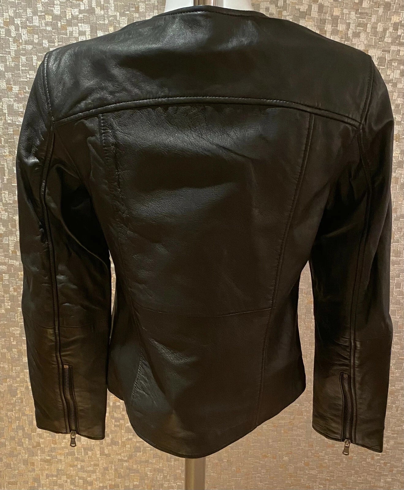 Ladies Fashion Black soft Real leather jacket Style Zar