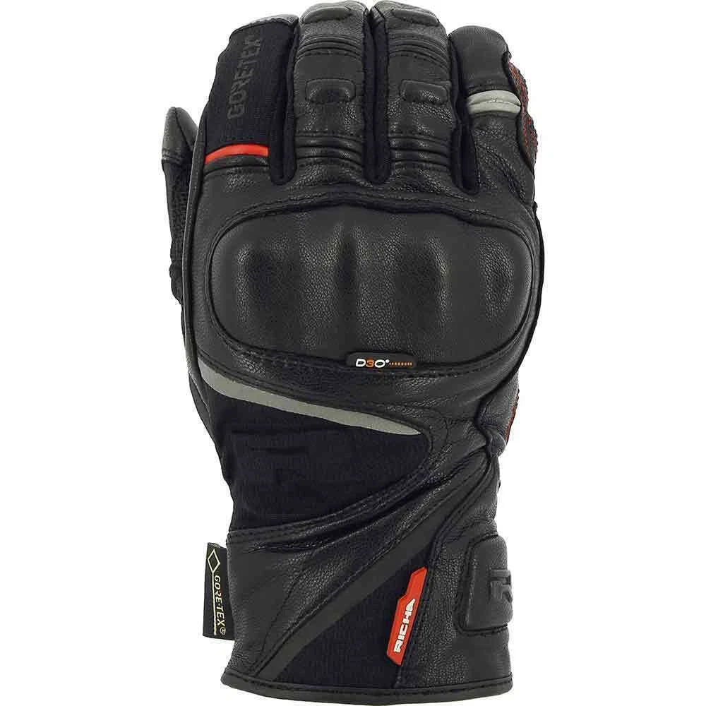 RICHA ATLANTIC GTX BLACK LAMINATED GORETEX WATERPROOF MOTORCYCLE BIKE GLOVES