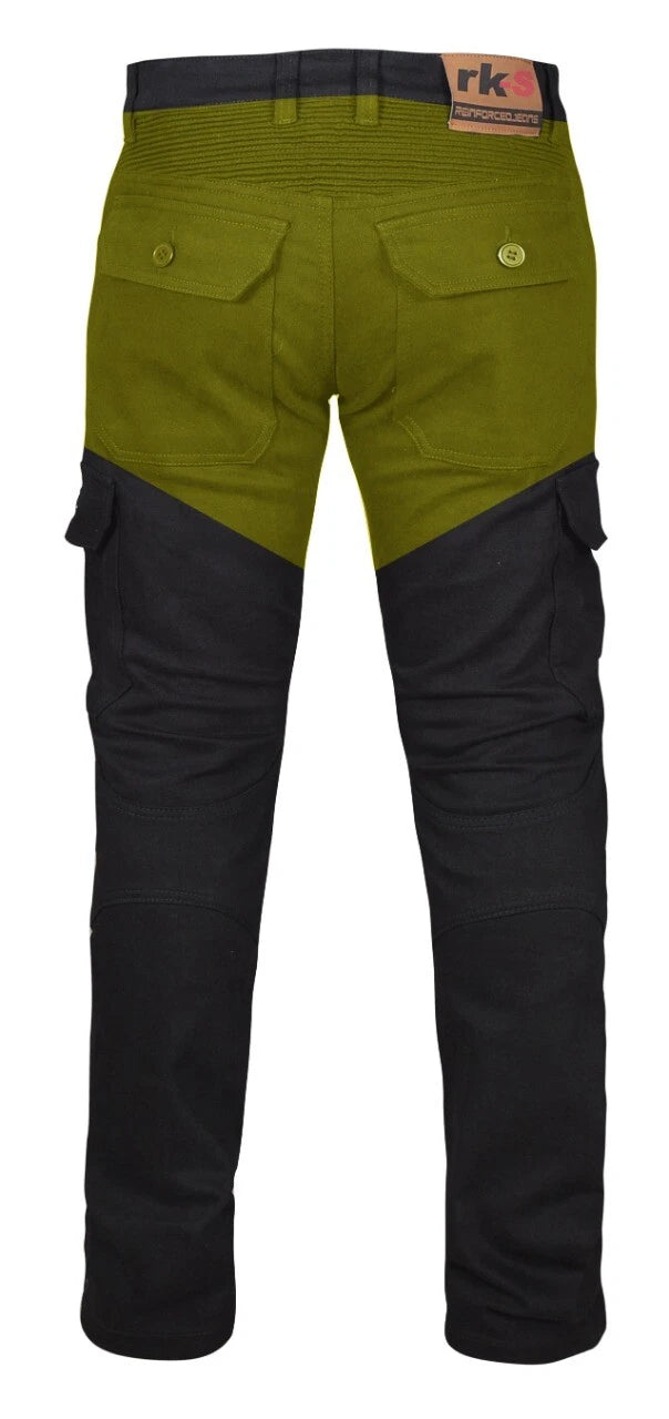 Neu Herren Stretch Cargo Motorrad Wasser Abweisend Jeans Mit kevlar