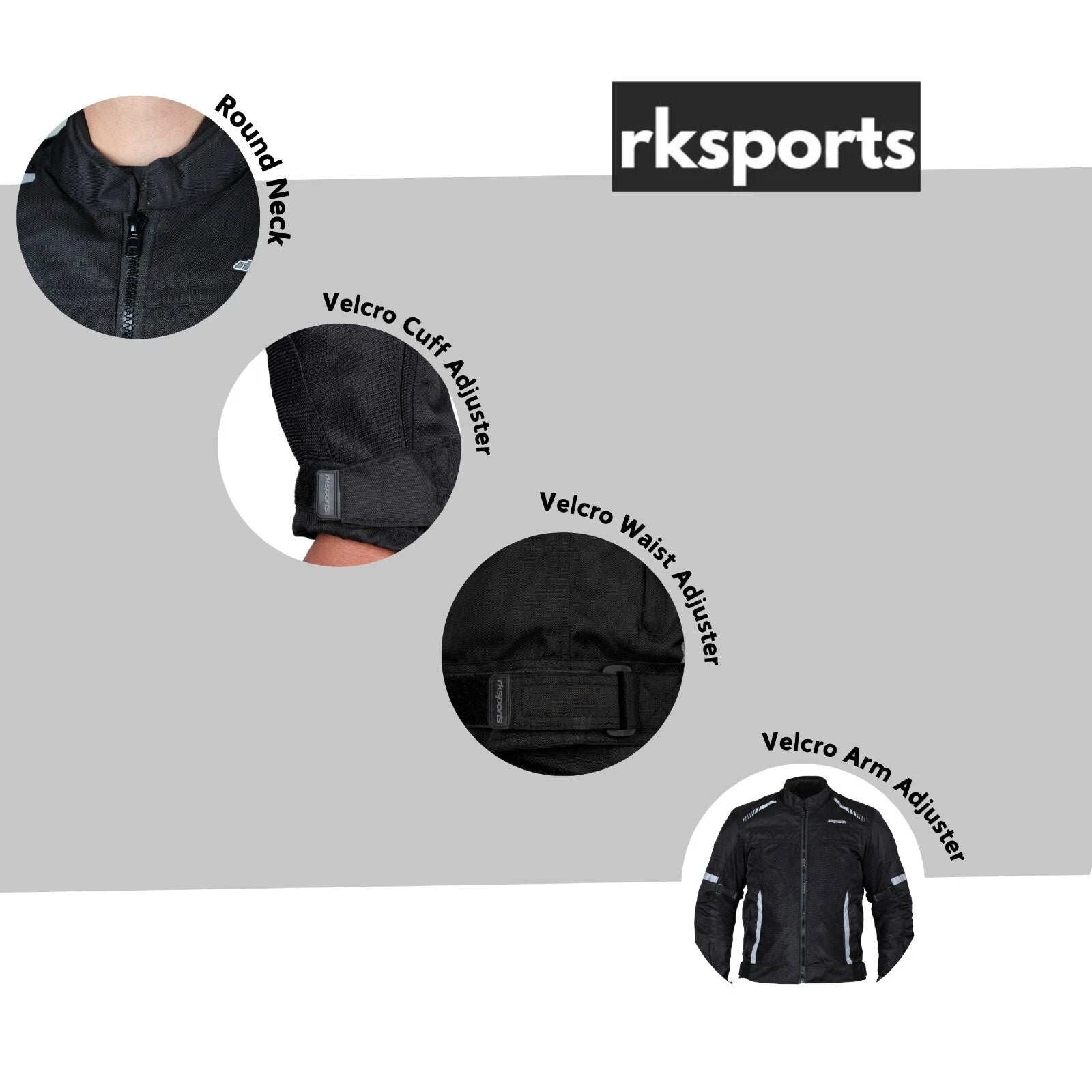 RKSports figo  Mesh  1535 Motorcycle Motorbike Jacket Armored Mens ladies