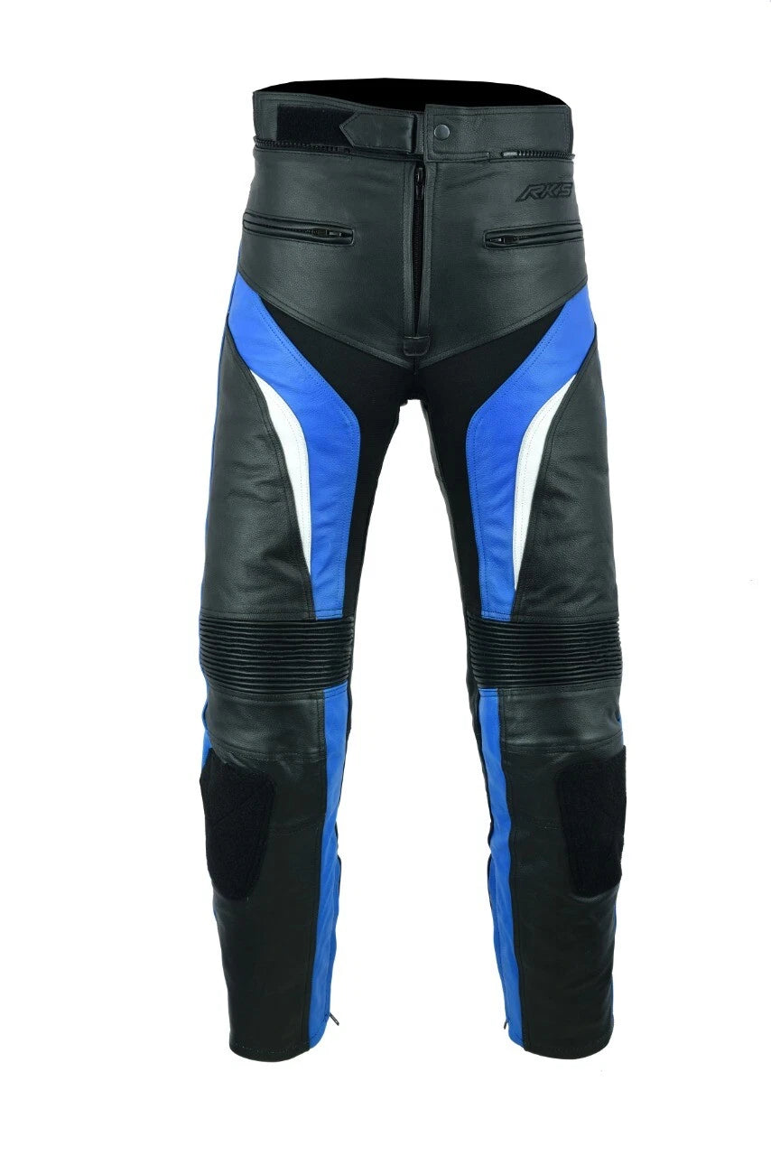 RKSPORTS MENS SPEED 7 LEATHER COWHIDE MOTORCYCLE MOTORBIKE JEANS TROUSERS