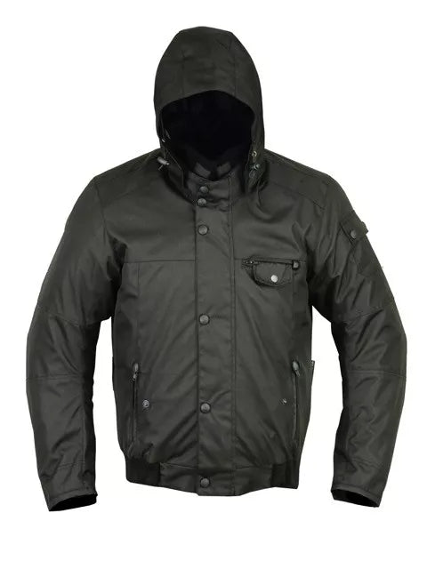 APEX RKSPORTS MOTORBIKE MOTORCYCLE WATERPROOF JACKET BLACK BOMBER STYLE