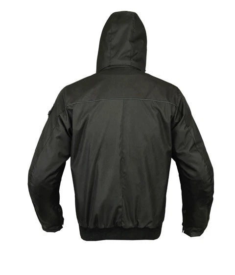 APEX RKSPORTS MOTORBIKE MOTORCYCLE WATERPROOF JACKET BLACK BOMBER STYLE
