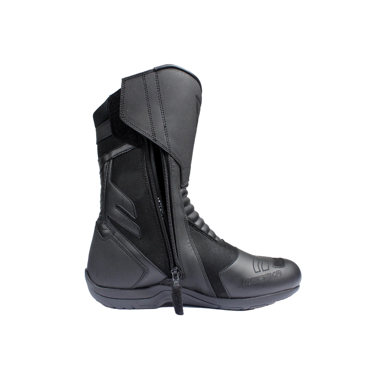RKSPORTS STYLE MODEKA MENS MOTORCYCLE MOTORBIKE TOURING BLACK LEATHER BOOTS
