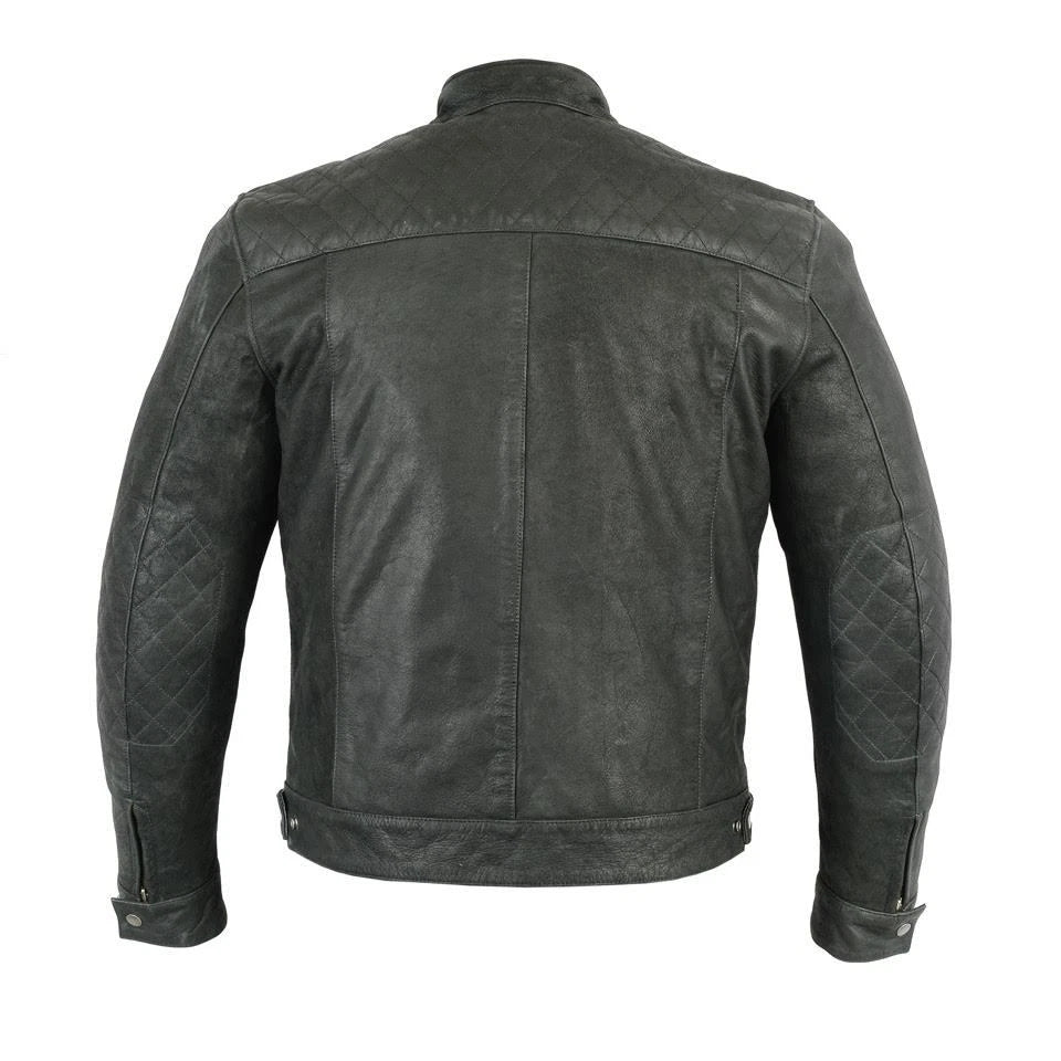 Rksports Gear Mens Fashion Leather Motorcycle motorbike Jacket with Armour