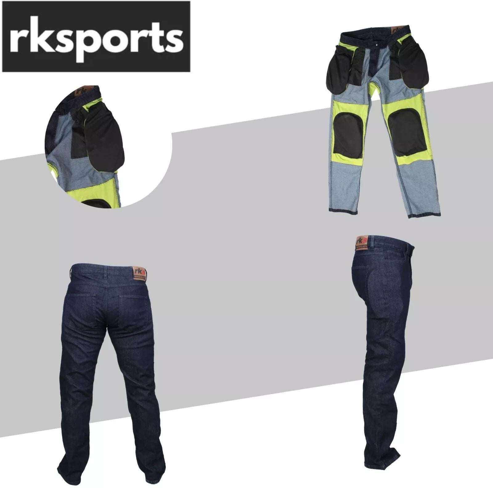 RK Sports Original CE Approved A Rated Motorcycle Denim Men's stretch Jeans – Comfortable