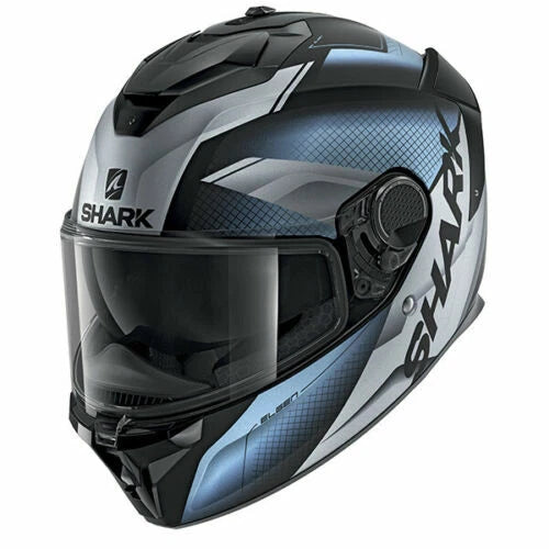 Shark Spartan GT Elgen Mat KSS Blue/Silver Full Face Motorcycle Helmet ZE
