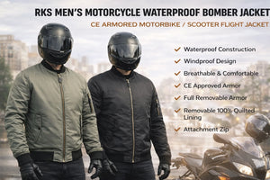 Blouson bombardier textile moto RK Sports CE Flight Scooter