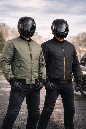 Blouson bombardier textile moto RK Sports CE Flight Scooter