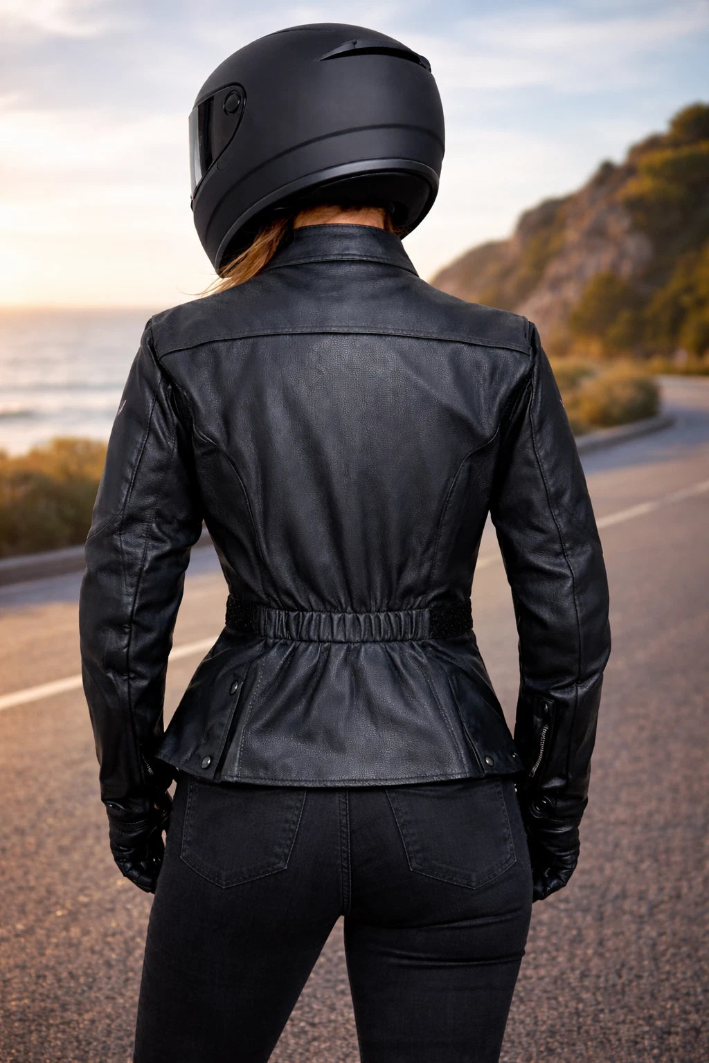 Blouson de moto en cuir Spin de RK Sports
