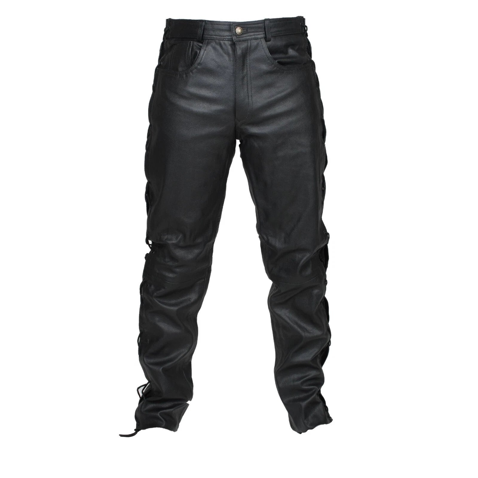 Jean Moto RK Sports en Cuir de Vachette Entrelacé