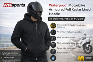 Sweat à capuche moto blindé et doublé en Proto Kevlar