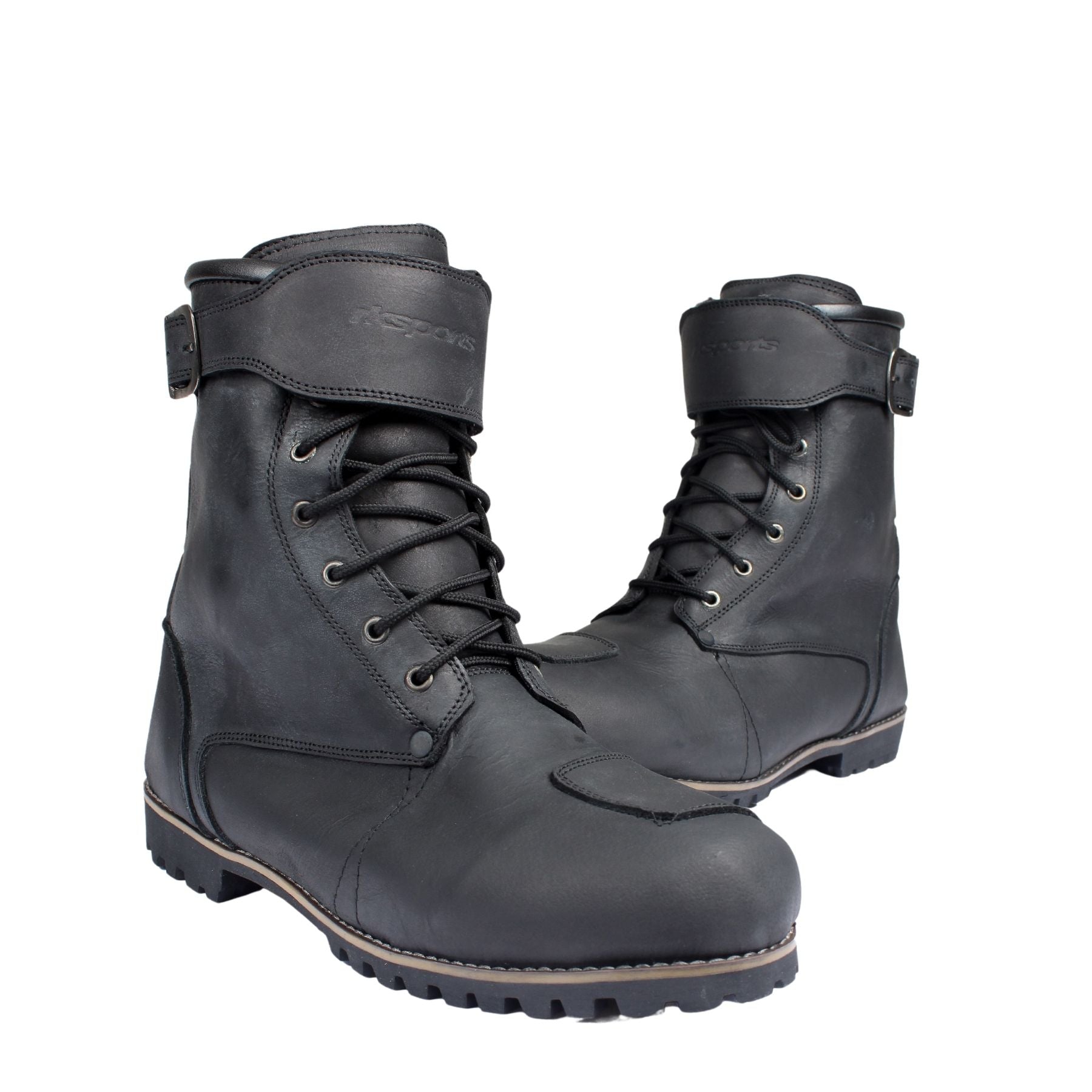 RKone Blend 10052 Motorbike Motorcycle Waterproof Touring Boots |Black and Brown