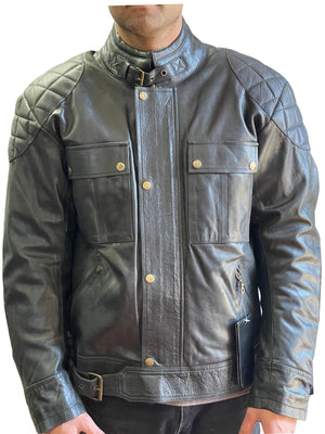 RK Sports  Men Black Leather Motorcycle Motorbike Jacket – Premium Leather