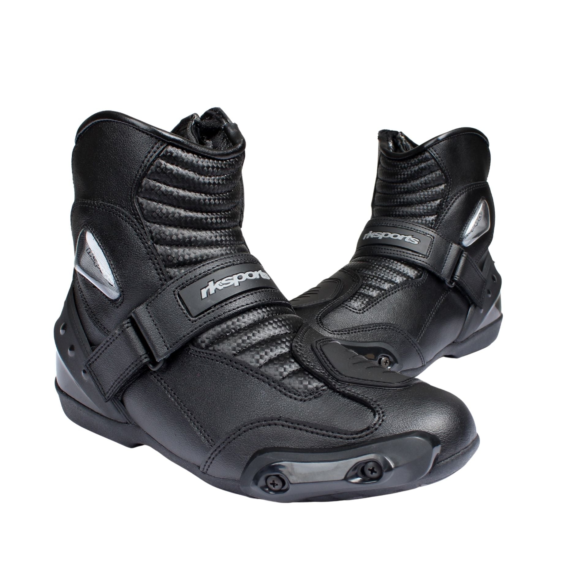 RK-3 SHORT LEATHER CRUISER Ankle MOTORBIKE MOTORCYCLE BOOTS MENS KIDS LADIES
