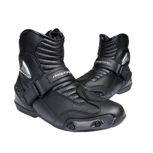 RK-3 SHORT LEATHER CRUISER Ankle MOTORBIKE MOTORCYCLE BOOTS MENS KIDS LADIES