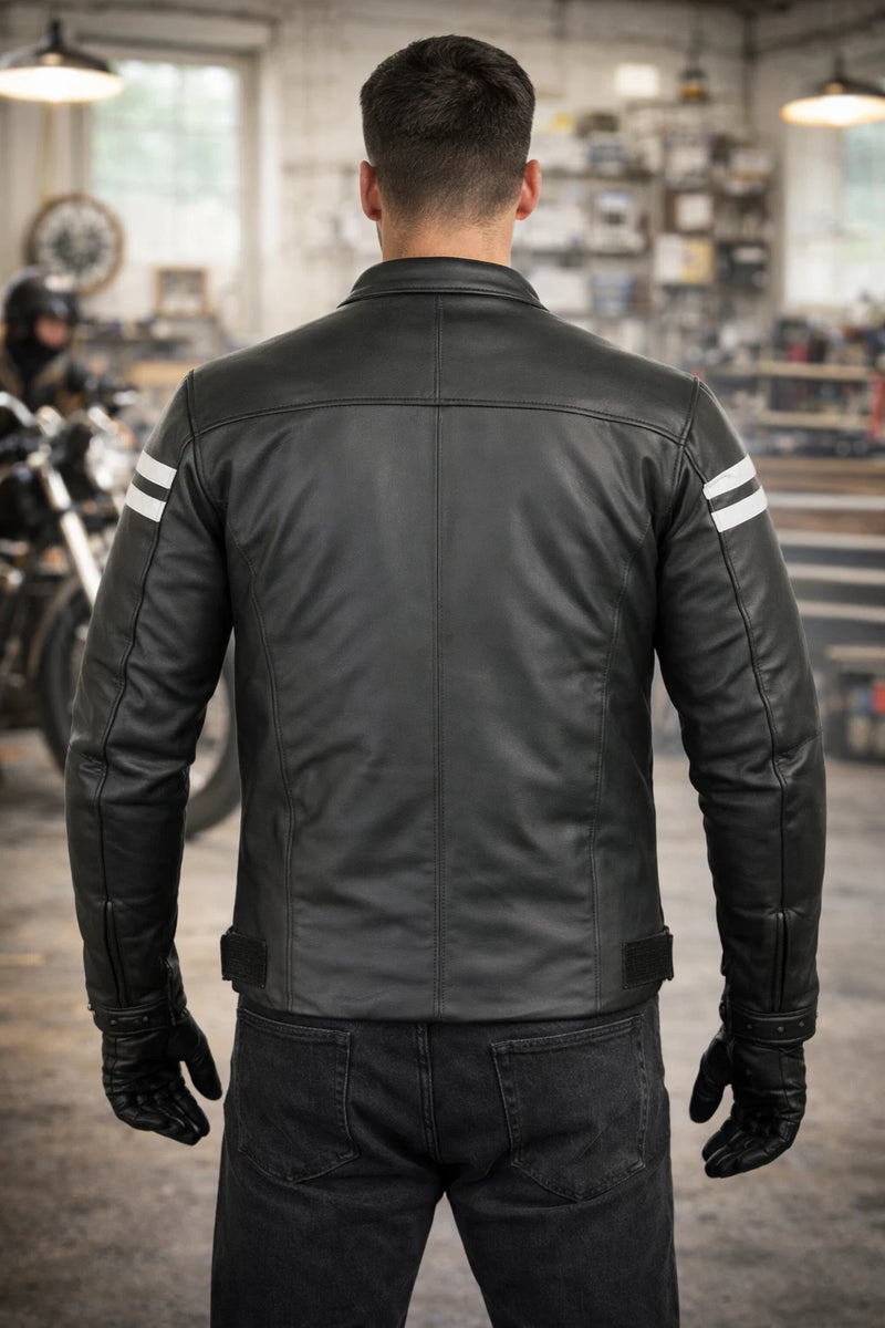 Rksports Speed-2 Mens Fashion Leather Motorcycle Motorbike Jacket with Armour