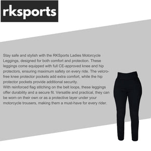 RKSports Women/Ladies made with protective lining Leggings Motorcycle Motorbike