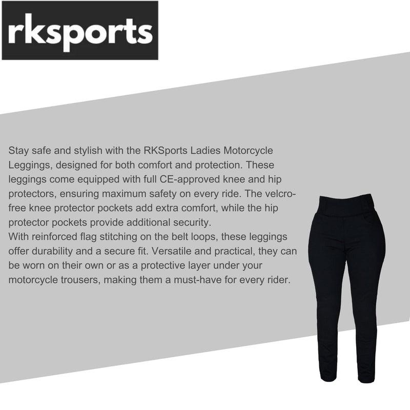 RKSports Women/Ladies made with protective lining Leggings Motorcycle Motorbike