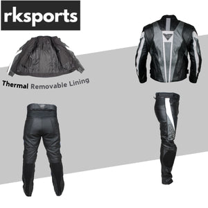 RKsports Chief Motorcycle Leather Trouser and Road Eagle Jacket Combination
