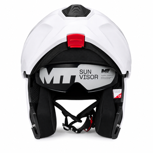MT Modular Motorcycle Helmet – Matte Black | Flip-Up Full Face Helmet with Internal Sun Visor & Pinlock-Ready Visor