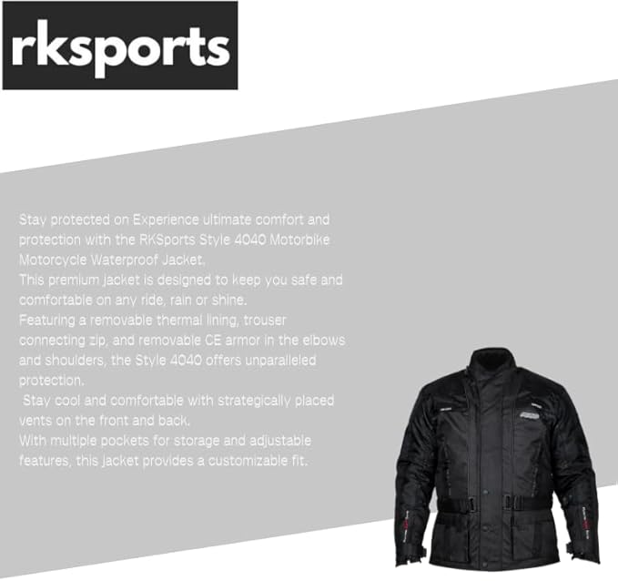 Combinaison Moto RK Sports Textile Style 4040