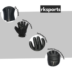 Summer  Leather style 1019 Perforated Motorcycle Motorbike Gloves