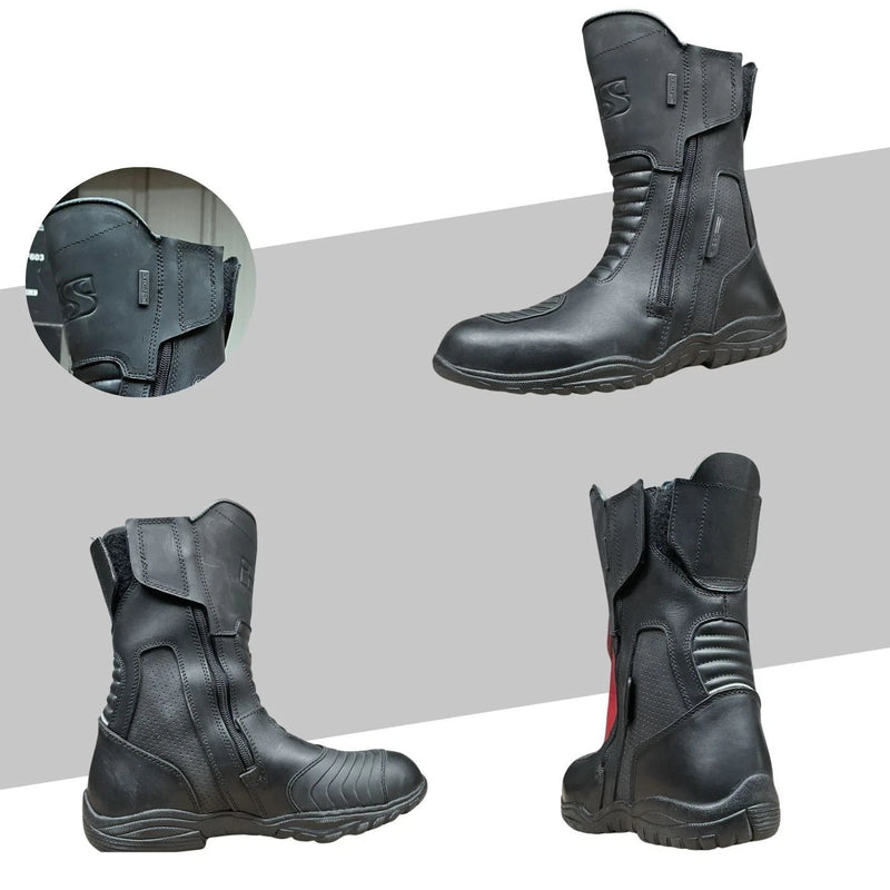 RK Sports Leather Ixs Tb003 Motorcycle Boots
