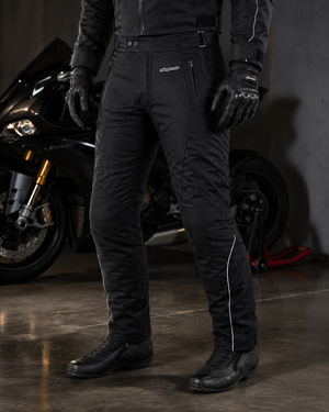 RKsports Airbourne Motorcycle motorbike Black Trouser with CE armour Cordura