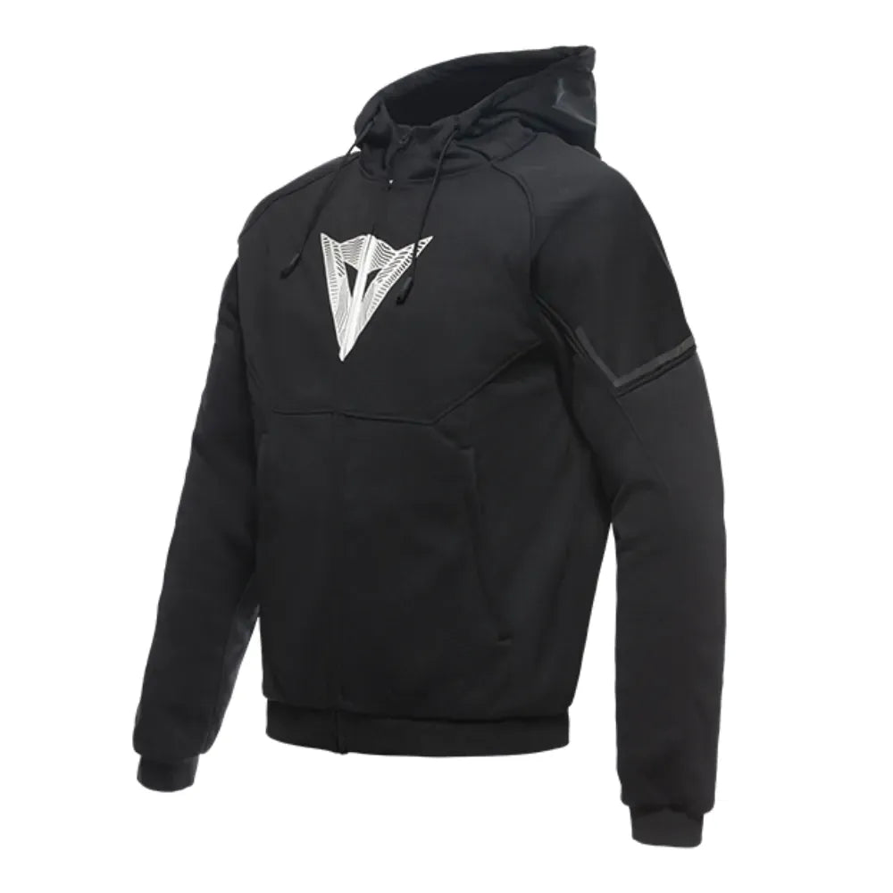 DAINESE DAEMON-X SAFETY MOTORCYCLE MOTORBIKE HOODIE HOODED TOP 948 BLACK WHITE