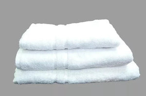 High-Quality 450 GSM Two lines Ribbed White Towels – Luxurious and Durable